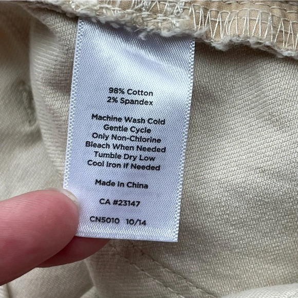 TALBOTS signature ankle Women’s size 6 cream off-white crop - Picture 4 of 9